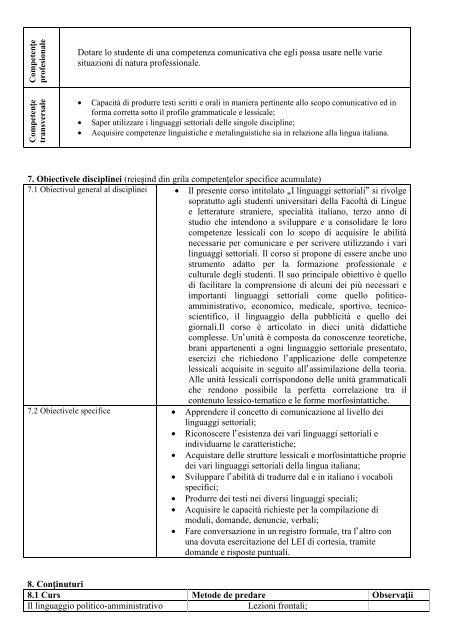 FIŞA DISCIPLINEI - Universitatea Spiru Haret