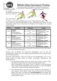 Skikurs 6. und 7. Klassen - Wilhelm-Diess-Gymnasium Pocking