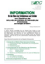 Informationen zum Übertritt ans Gymnasium - Wilhelm-Diess ...