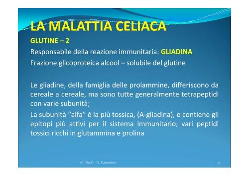 DIAGNOSI DI MALATTIA CELIACA