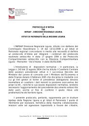 L'INPDAP Direzione Regionale Liguria, istituito con delibera del ...