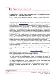 Il regolamento interno delle commissioni di ... - DPL Modena