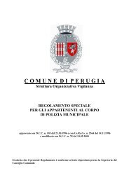 Regolamento Corpo Polizia Municipale - Comune di Perugia