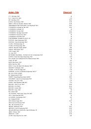 Artist - Title Price in â¬ - Lost & Found Records GmbH