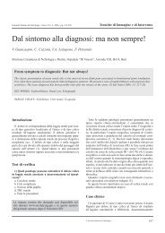 Dal sintomo alla diagnosi: ma non sempre! - Società Italiana di ...