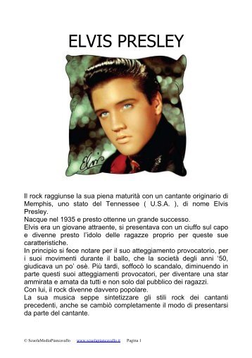 ELVIS PRESLEY - Scuola Media di Piancavallo