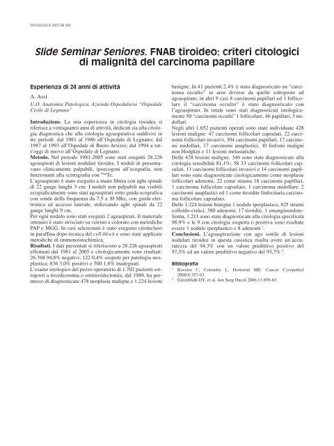 Pathologica 4-07.pdf - Pacini Editore