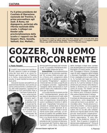 Gozzer, un uomo controcorrente - Riviste