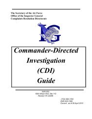 Commander-Directed Investigation (CDI) Guide - Air Force Link