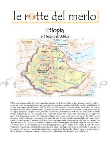 Etiopia - Le rotte del merlo
