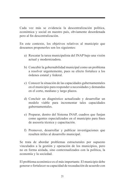 SERIE PRAXIS 132 Cruzada Nacional Municipalista - Instituto ...