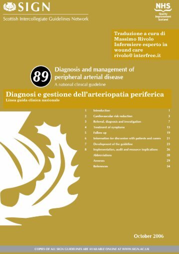 Diagnosi e gestione dell'arteriopatia periferica - Evidence-Based ...