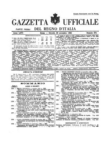 Regio Decreto - 29 ottobre 1925 - Benvenuto su Monumenti Nazionali