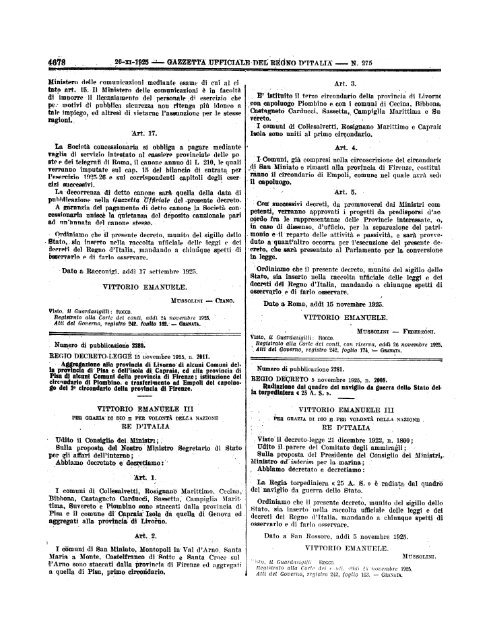 Regio Decreto - 29 ottobre 1925 - Benvenuto su Monumenti Nazionali