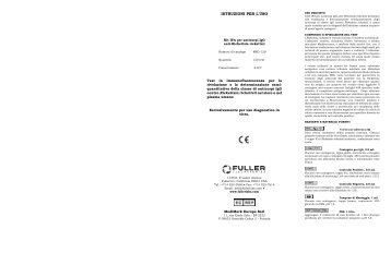 ISTRUZIONI PER L'USO - Fuller Laboratories