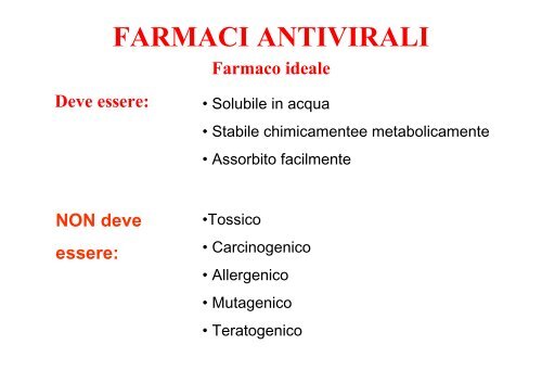 FARMACI ANTIVIRALI FARMACI ANTIVIRALI - Cicciolo.net