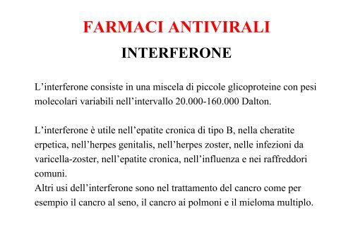 FARMACI ANTIVIRALI FARMACI ANTIVIRALI - Cicciolo.net