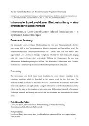 Intravasale Laserblutbestrahlung - Weber Medical