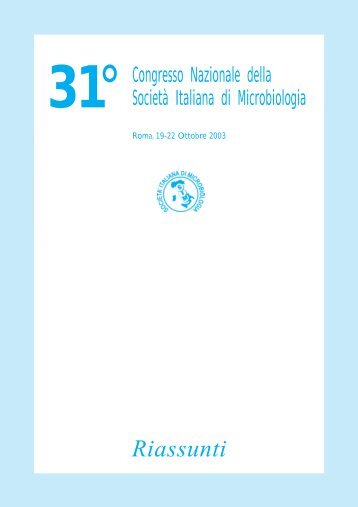 30° congresso nazionale della - Società Italiana di Microbiologia