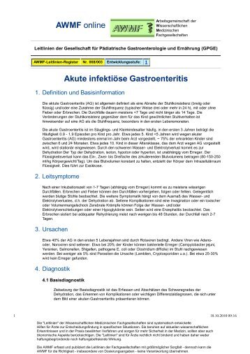 068-003 S1 Akute infektiöse Gastroenteritis 04-2008 04-2013 - AWMF