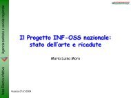Il progetto INF-OSS nazionale - Sistema Epidemiologico Regionale