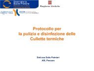 Protocollo per la pulizia e disinfezione delle ... - Buone Pratiche