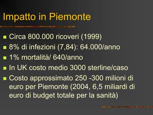 L'esempio del rischio infettivo - Azienda USL Valle d'Aosta