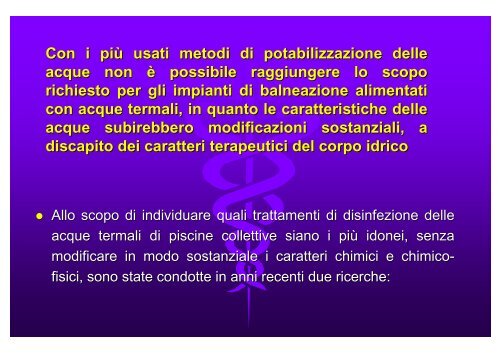 linee guida per la sicurezza igienico-sanitaria delle piscine termali