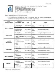 SCHEDA DI SEGNALAZIONE DI MALATTIA INFETTIVA - ASL Varese