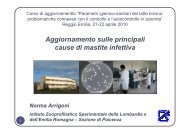 Aggiornamento sulle principali cause di mastite infettiva