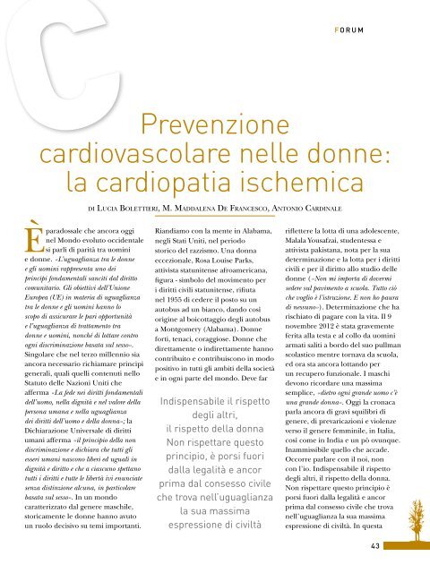 Cardiologia negli Ospedali n° 191 Gennaio / Febbraio 2013 - Anmco