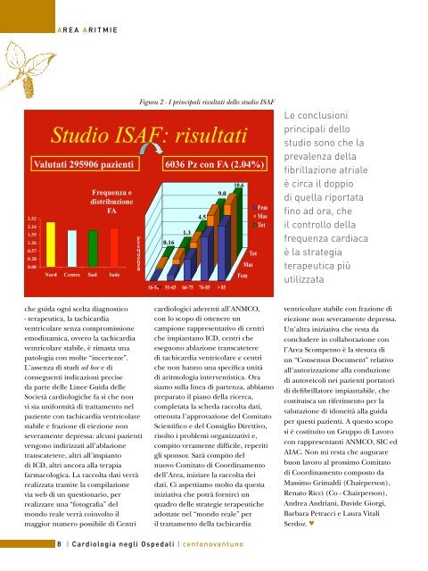 area aritmie: il bilancio di due anni di attività aneurismi dell ... - Anmco