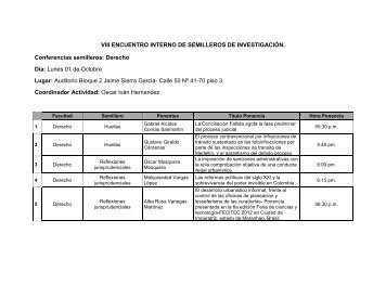 Programación Semilleros - Universidad Cooperativa de Colombia