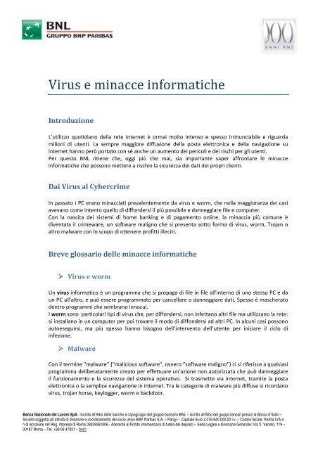 CERTIFICATO DIGITALE BNL SCARICARE