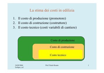 La stima dei costi in edilizia