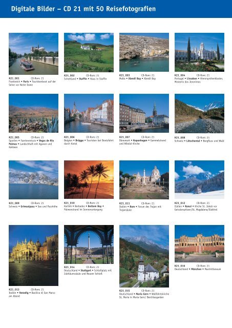 Digitale Bilder – CD 21 mit 50 Reisefotografien - bei Kessler Medien