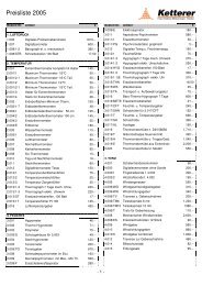 Preisliste 2005 - Franz Ketterer Feinmechanik