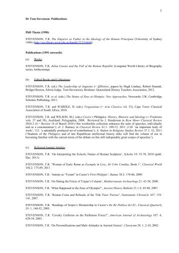 full list of publications - University of Queensland