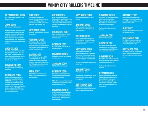 to download our Press Kit! - The Windy City Rollers