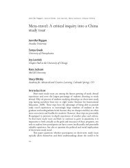 Meta-travel: A critical inquiry into a China study ... - Arcadia University