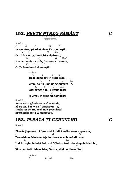 CÂNTECE DE LAUDĂ - Biserici Charismatice din Romania