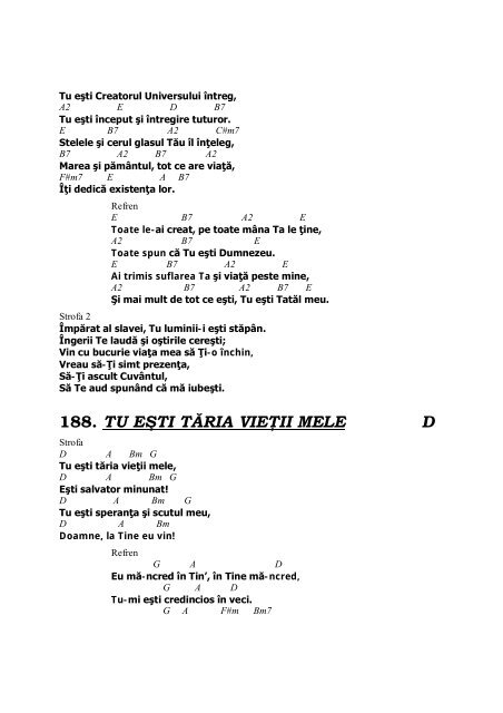 CÂNTECE DE LAUDĂ - Biserici Charismatice din Romania