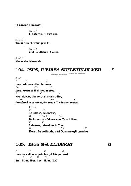 CÂNTECE DE LAUDĂ - Biserici Charismatice din Romania