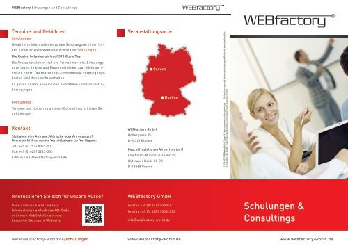 WEBfactory Schulungen und Consultings - WEBfactory GmbH