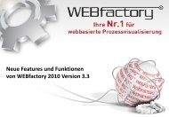 Neue Features und Funktionen von WEBfactory 2010 Version 3.3