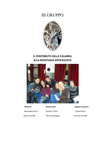 Il contributo della Calabria alla resistenza antifascista - Liceomorelli.It