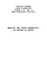 analisi del testo narrativo: la favola di esopo - Istituto Pontano