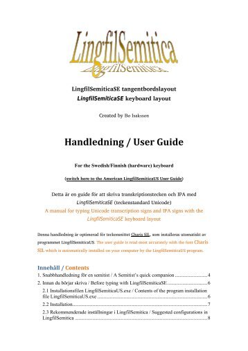 User Guide in PDF - LingfilSemitica