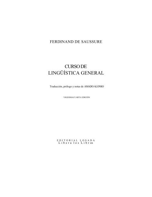Curso de Linguistica General - Facultad de Bellas Artes - UNLP