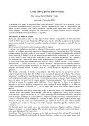 Conferenza su Tolstoj, profeta di non violenza - Cipax